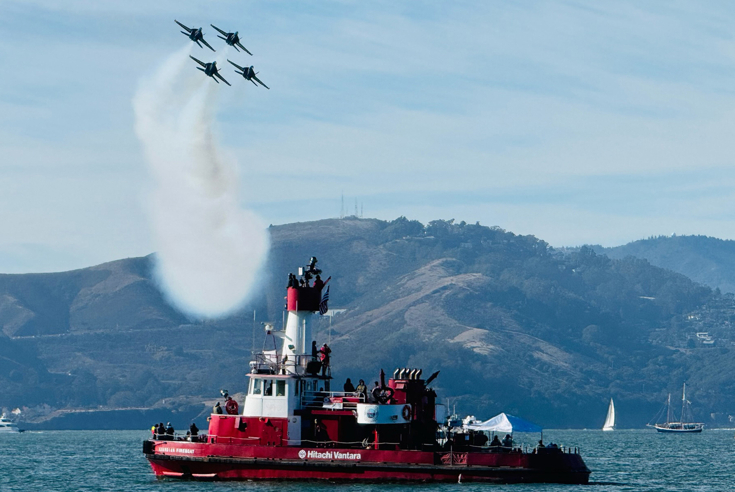 Fireboat on San Francisco Bay during Fleet Week 2025